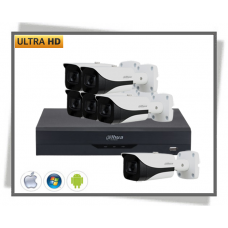 HDCVI Dahua Ultra Hd 4k Videoovervågning Starlight Fixed-focal Bullet Camera Sæt 6
